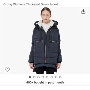 Orolay winter coat Navy blue Excellent used condition